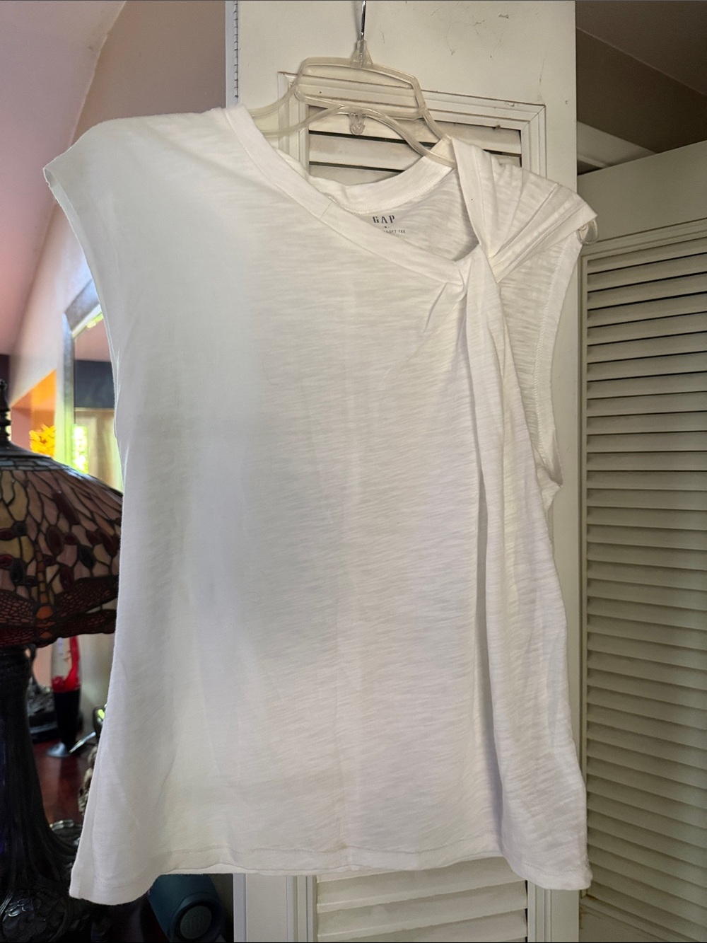 GAP White Tie-Shoulder Sleeveless Tank